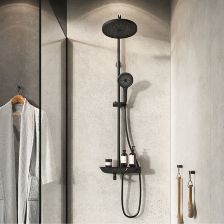 Shower system IDDIS SPAHOME SPABLBTI06, spa effect, tropical shower, shower set, black 98158-1