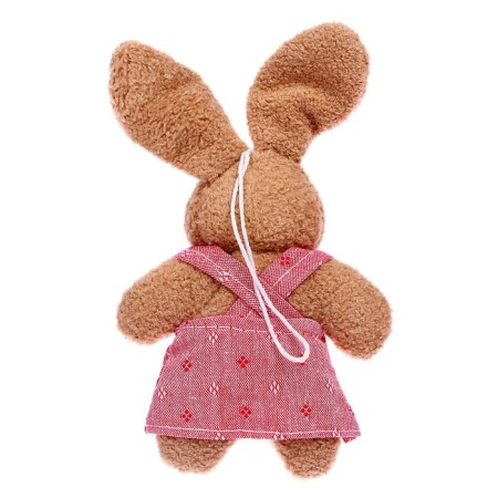 Soft toy "Bunny in a sundress", on a suspension, color mix-1