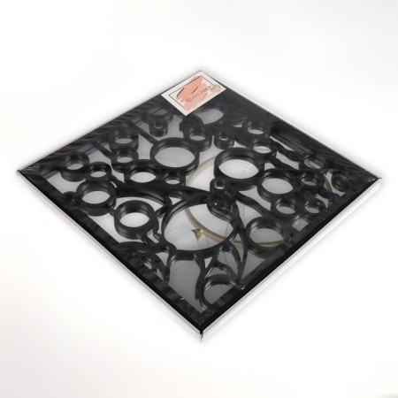Wall mirror "fish", mirror surface 34.5 × 34.5 cm, black color-5