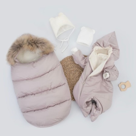 Set for Winter Kinderlitto "Lapland", 5 items, height 56-62 cm, cocoa color