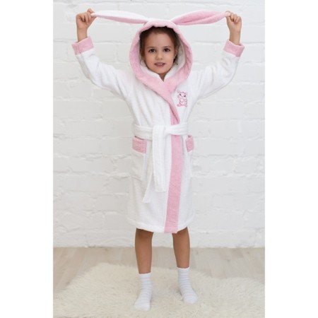 Baby bunny "Bunny", height 116 cm, white+pink, Makra-2