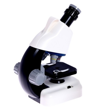 Children's microscope "Young scientist" The frequency of x100, x400, x1200, backlight, white color-3