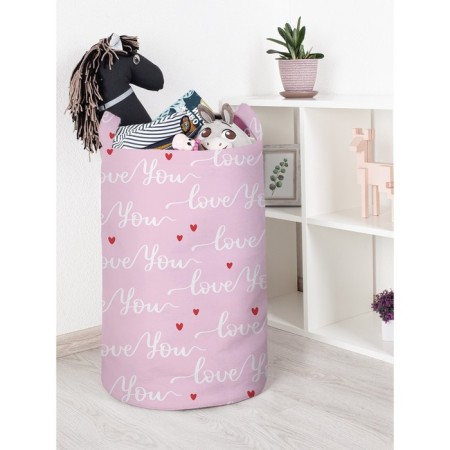 Toy basket "Love You, size 40x60 cm