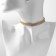 Choker "net" with rhinestones, narrow, white color in gold, 32 cm