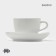 Tea steam porcelain Magistro "Blanche", 2 items: a cup 200 ml, a saucer d = 14.5 cm, white color