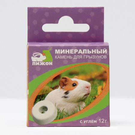 Mineral stone "Pigger" for rodents with coal, 12 g-8