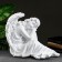 Figure "Angel Girl sitting" Big, white 28x45x37cm