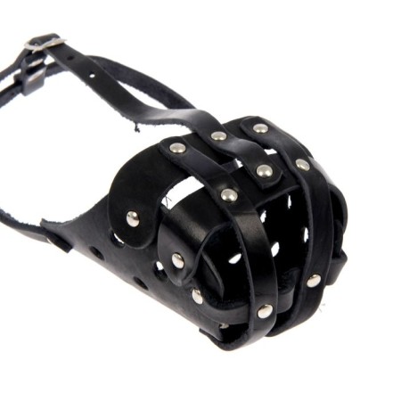 Muzzle leather whole -stone pit bulblerer, DN 8 cm, ohm 30 cm, black-2
