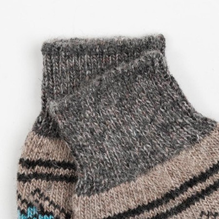Women's Woolen socks "Ornament", nut color, size 25-1