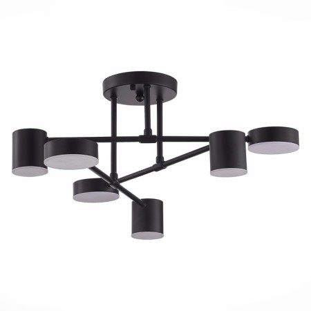 Ceiling EVOLUCE lamp. Sle201042-06. Nobel. 6x7 W, LED, 4000K, 3024 LM, 57x57x25 cm, black color-4