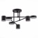 Ceiling EVOLUCE lamp. Sle201042-06. Nobel. 6x7 W, LED, 4000K, 3024 LM, 57x57x25 cm, black color
