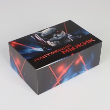 Box Gift team, packaging, “real man”, 18 x 12 x 8 cm