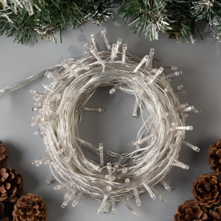 Garland “thread” 20 m, IP20, transparent thread, 200 LED, purple glow, 8 modes, 220 V-1