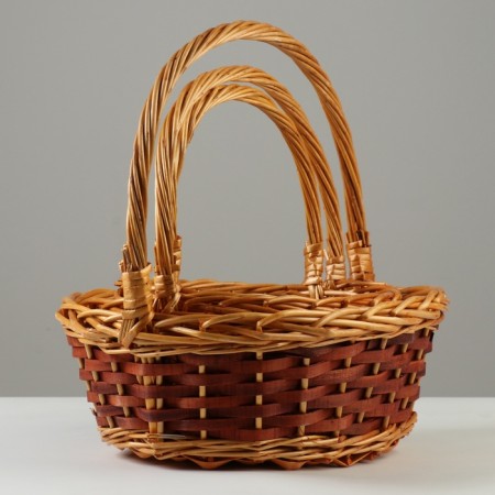 A set of wicker baskets, 39x32x13/36 cm, 34x26x11/31 cm, 28x20x10/25 cm, 3 pcs, willow-1
