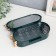 Casket Case for jewelry plastic "Oval" dark green 23.5x6.5x11.5 cm
