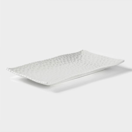 Ceramic serving "airiness", 25.5 × 14 cm, white color
