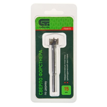 Drill Drill Woods "Sibrtekh", 15 mm, cylindrical shank-1