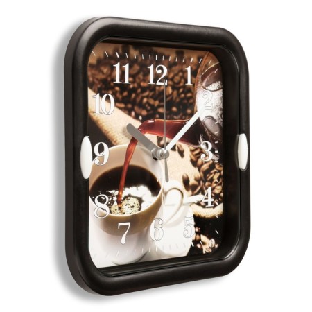 Wall clock, series: kitchen, "coffee", smooth move, d-18.5 cm-1