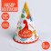 Paper cap “Happy Birthday”, dinosaurs, in a set of 6 pcs