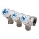 Aqualink threaded manifold, 3/4 "x3/4" x1/2 ", internal/outer, 4 outputs, with valves