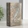 Broke-book wood, leatherette "feather and inkwell" embossing, under metal 16.5x11.2x5 cm