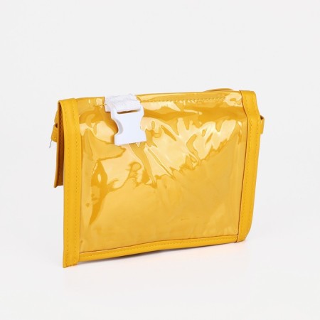Youth bag with zipper, yellow color-3