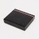 Men's purse on the button, a department for bills, for maps, for coins, black color