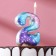 Candle for the cake number "2", space, 5.5 cm, 16 minutes