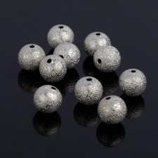 Crimp (clamping bead) SM-434-5 (set 10 pcs.), 10 mm, color silver