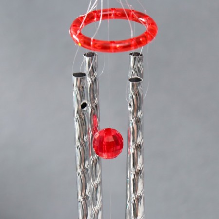 Wind Music Plastic "Heart" mix 4 tubes 10*1 cm 2 figures h = 52 cm-2