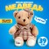 Soft toy "Bear" with a bow and heart, 39 cm, beige color