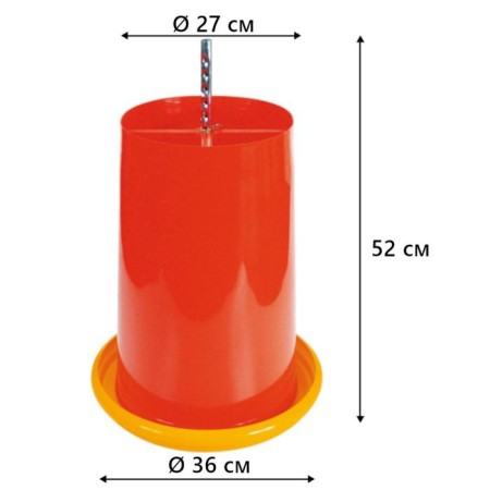 Bunker feeder for poultry at 18 kg, plastic-1