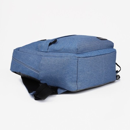 School backpack from lightning textiles, Fulldorn, external pocket, blue color-4