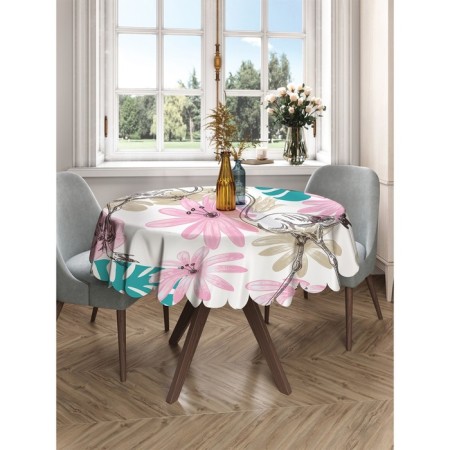 The tablecloth “Flamingo in flowers”, round, Saten, d = 150 cm-2