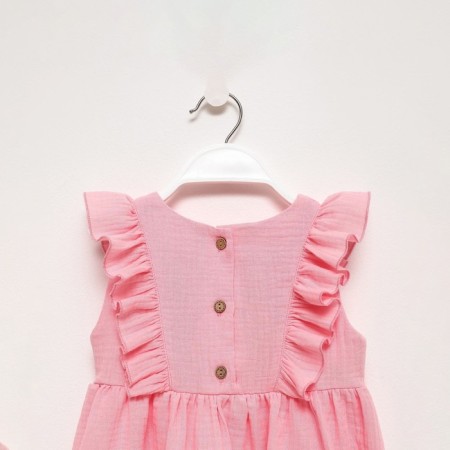 Baby dress with ruffles KAFTAN "Muslin", p 26 (80-86cm), pink-11