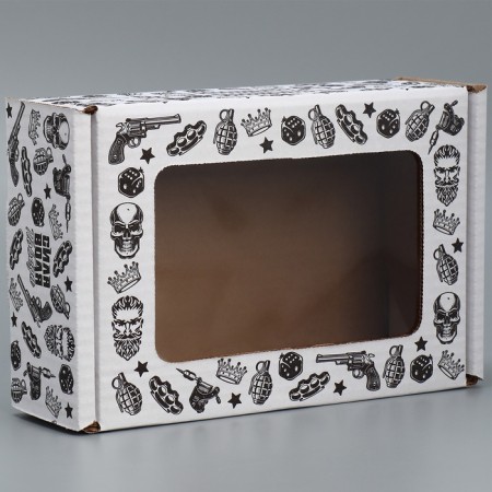 Box Gift team with a window, packaging, “best of the best”, white, 24x8x16 cm-2