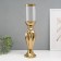 Ceramics candlestick, glass for 1 candle "Versailles" d = 7.5 cm gold 10.5x10.5x44.5 cm