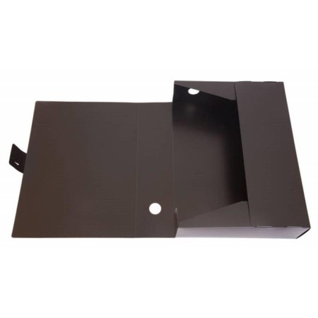 A4 archive folder, spine 100 mm, calligrata, plastic, cut fastener, black, up to 900 sheets-3
