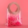 Gift package from PVC, pink, 20 x 18 x 10 cm