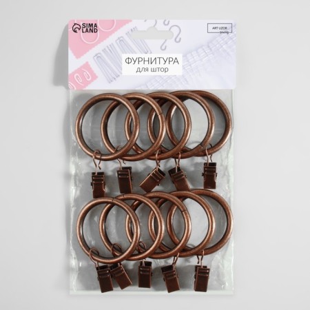 A ring for a cornice, with a clamp, d = 38/48 mm, 10 pcs, bronze color-1