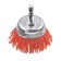 Cup brush for a KWB drill, d = 50 mm, the shank d = 6 mm, stiff, nylon with aluminum oxide