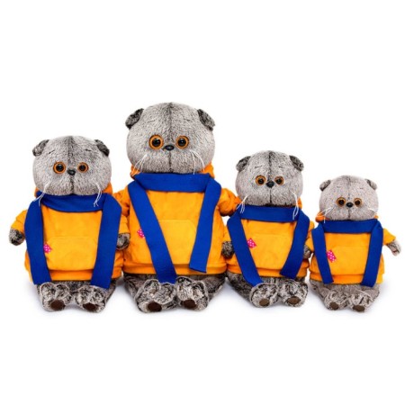 Soft toy "Basik in a sweatshirt with a scarf", 30 cm-3