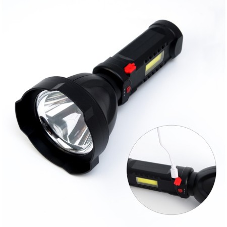 Manual battery, 1 W, 100 lm, 1200 mAh, OSL, LED, COB, 5 modes, 4.3 x 9 x 18.7 cm