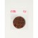 Mirror folding "Ornament", D = 7.2 cm, with an increase, brown/orange color