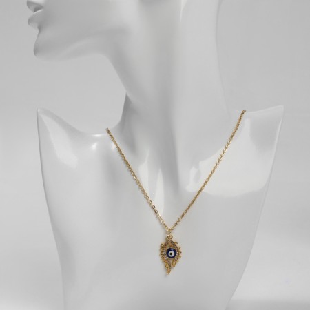 Obel-co-worker "Eye" elongated, the color is white-blue in gold, 40 cm-5