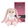 Soft toy "Bunny Lin in a silver-pink dress", 20 cm