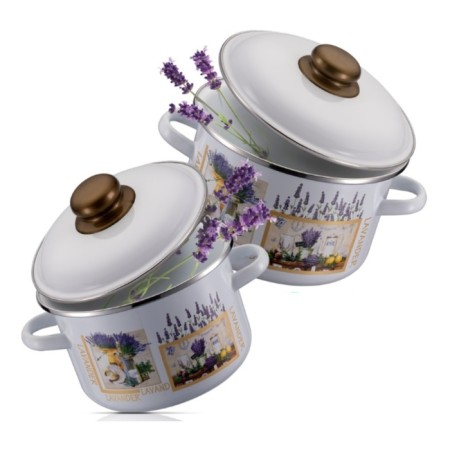 Набор кастрюль Regent inox Lavanda, 2 л, 3 л, цвет белый