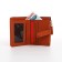 Women's wallet on the button, redhead color