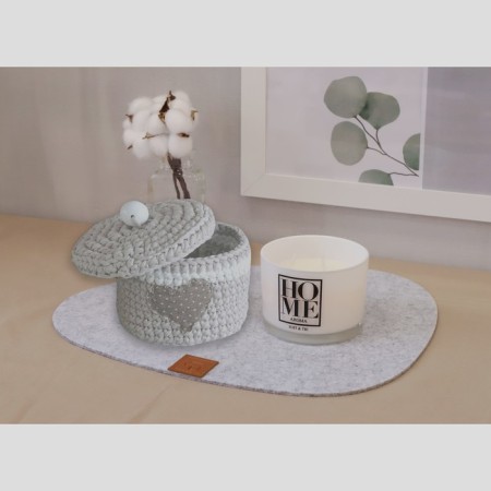Knitted yarn secondary 90% cotton, 10% p/e, 100m/450 ± 50 g (light graphite) mix-5