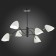 Ceiling EVOLUCE lamp. Sle103602-06. Satta. 6x40 watts, E14, 89x89x53.5 cm, black color, gold